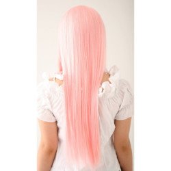 Long Straight Pink Wig