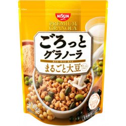 Nissin Japanese cereal. Premium Granola Whole Soybean